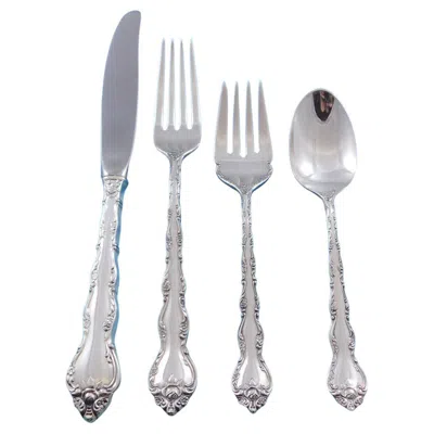Pre-owned Wallace Silversmiths Feliciana By Wallace Sterling Silver Flatware Set For 8 Service 37 Pieces
