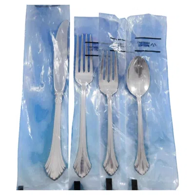 Pre-owned Wallace Silversmiths French Regency By Wallace Sterling Silver Flatware Set 12 Service 48 Pcs New In Blue