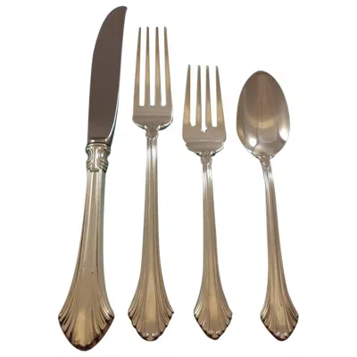 Pre-owned Wallace Silversmiths French Regency By Wallace Sterling Silver Flatware Set Of 12 Service 48 Pieces In Brown