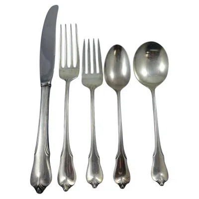Pre-owned Wallace Silversmiths Grand Colonial By Wallace Sterling Silver Flatware Set For 12 Service 62 Pieces