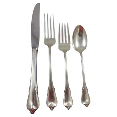 Pre-owned Wallace Silversmiths Grand Colonial By Wallace Sterling Silver Flatware Set For 8 Service 43 Pieces