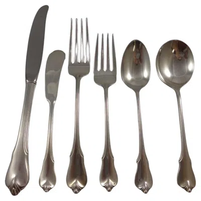 Pre-owned Wallace Silversmiths Grand Colonial By Wallace Sterling Silver Flatware Set For 8 Service 55 Pieces