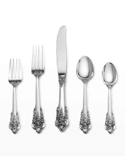 Wallace Silversmiths Grande Baroque 5-piece Dinner Setting In Silver