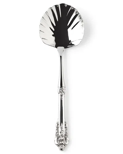 Wallace Silversmiths Grande Baroque Berry Spoon In Silver