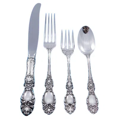Pre-owned Wallace Silversmiths Lucerne By Wallace Sterling Silver Flatware Set 8 Service 32 Pieces
