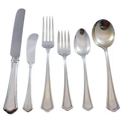 Pre-owned Wallace Silversmiths Madison By Wallace Sterling Silver Flatware Set For 12 Service 77 Pcs