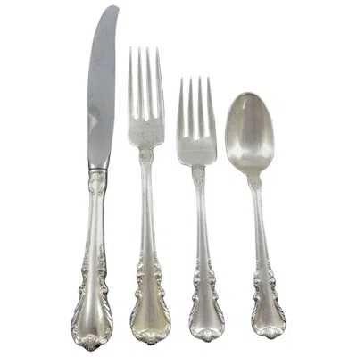 Pre-owned Wallace Silversmiths Melanie By Wallace Sterling Silver Dinner Flatware Service 8 Set 32 Pieces