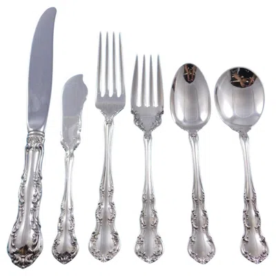 Pre-owned Wallace Silversmiths Old Atlanta By Wallace Sterling Silver Flatware Set For 8 Service 52 Pieces
