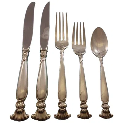 Pre-owned Wallace Silversmiths Romance Of The Sea By Wallace Sterling Silver Flatware Set Service 40 Pieces In Brown