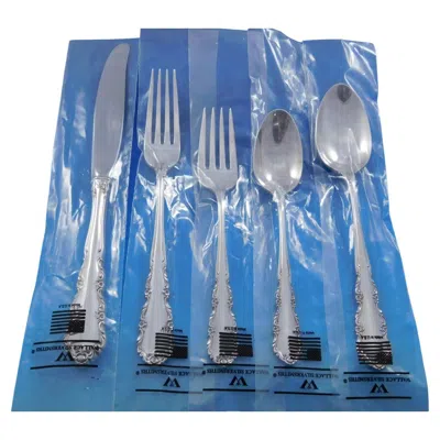 Pre-owned Wallace Silversmiths Shenandoah By Wallace Sterling Silver Flatware Set For 6 Service 35 Pcs Unused In Blue