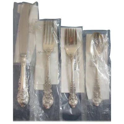 Pre-owned Wallace Silversmiths Sir Christopher By Wallace Sterling Silver Flatware Set Service 49 Pieces New