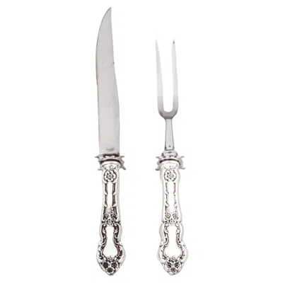 Pre-owned Wallace Silversmiths Sterling Silver Carving Set