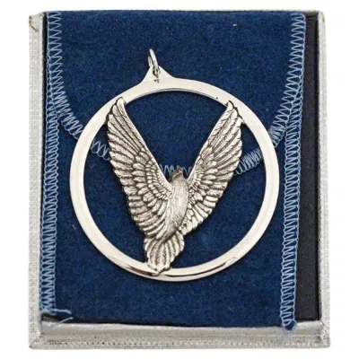 Pre-owned Wallace Silversmiths Sterling Silver Christmas Medallion – 1975 (fifth In The An In Black