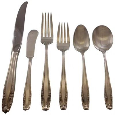 Pre-owned Wallace Silversmiths Stradivari By Wallace Sterling Silver Flatware Set For 12 Service 78 Pieces
