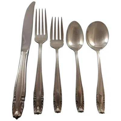 Pre-owned Wallace Silversmiths Stradivari By Wallace Sterling Silver Flatware Set For 8 Service 44 Pieces