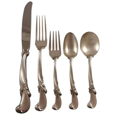 Pre-owned Wallace Silversmiths Waltz Of Spring By Wallace Sterling Silver Flatware Set Dinner Service 40 Pieces
