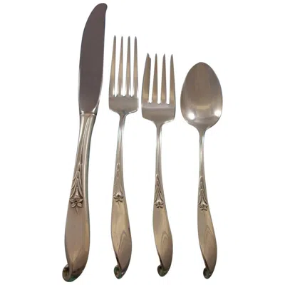 Pre-owned Wallace Silversmiths Wishing Star By Wallace Sterling Silver Flatware Set For 12 Service 80 Pieces
