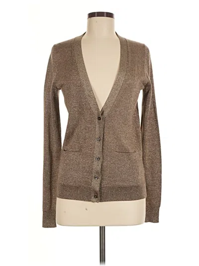 Pre-owned Wallace Wool Cardigan Sweater In Brown