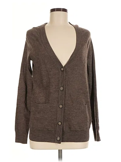 Pre-owned Wallace Wool Cardigan Sweater In Brown
