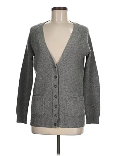 Pre-owned Wallace Wool Cardigan Sweater In Gray