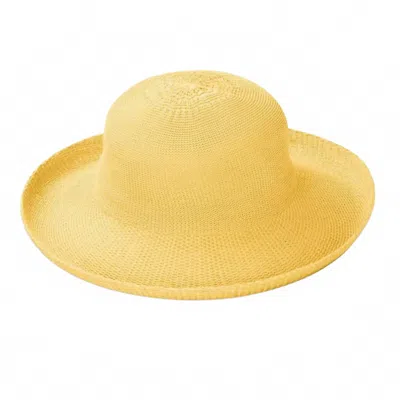 Wallaroo Hat Company Women's Victoria Straw Sun Hat In Lemon In Yellow