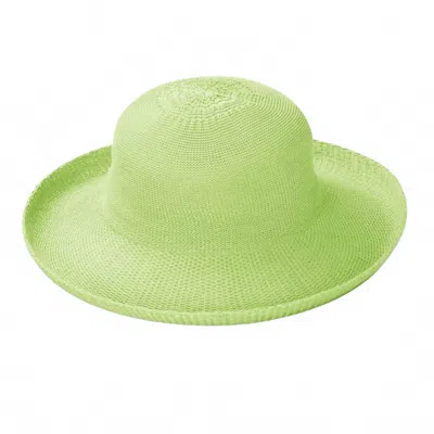 Wallaroo Hat Company Women's Victoria Straw Sun Hat In Lime In Green