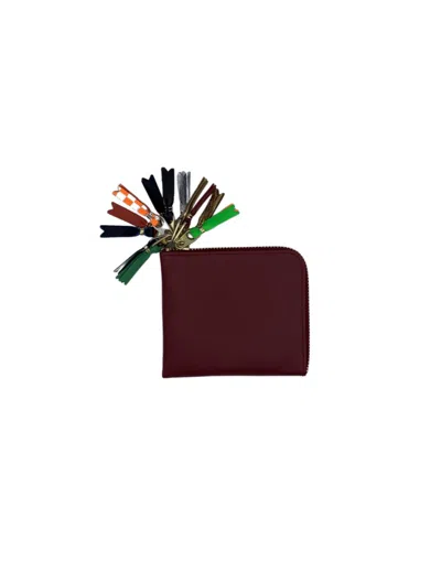 Wallet Cdg Compact Zippered Wallet With Colorful Pulls In Black