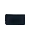 Wallet Cdg Minimalist Black Leather Big Zip Wallet In Black