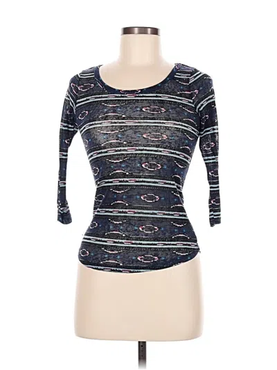 Pre-owned Wallflower 3/4 Sleeve T-shirt In Blue