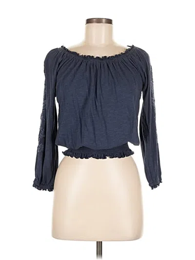 Pre-owned Wallflower Long Sleeve Blouse In Blue
