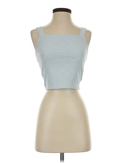 Pre-owned Wallflower Sleeveless Top Silver Square Neckline Tops