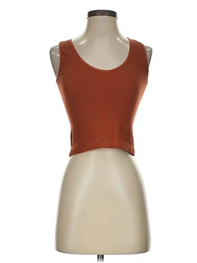 Pre-owned Wallflower Tank Top Brown Strapless Neckline Tops