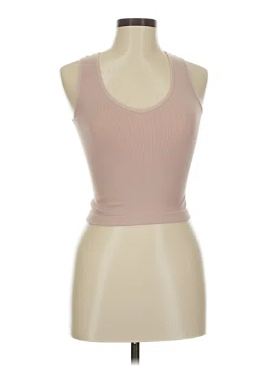 Pre-owned Wallflower Tank Top Tan Halter Neckline Tops In Brown