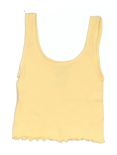 Pre-owned Wallflower Kids' Tank Top Yellow Scoop Neck Tops