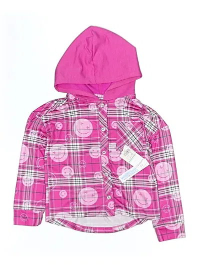 Pre-owned Wallflower Kids' Zip Up Hoodie In Pink
