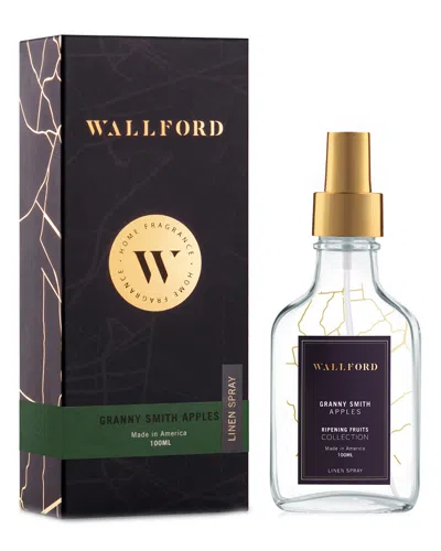 Wallford Home Fragrance Granny Smith Apples Linen Spray In Black