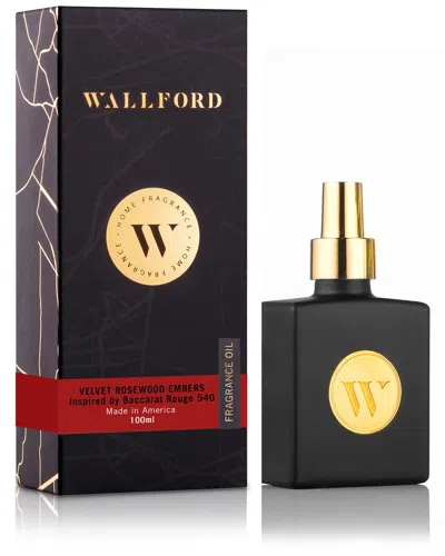 Wallford Home Fragrance Velvet Rosewood Embers Inspired By Baccarat In Black