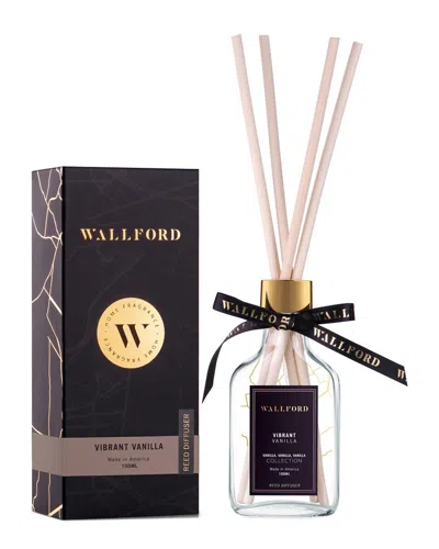 Wallford Home Fragrance Vibrant Vanilla Reed Diffuser In Black