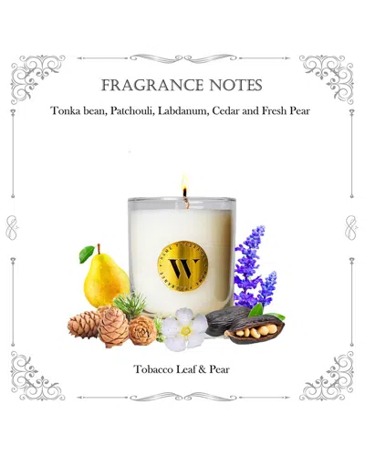 Wallford Home Fragrance Wallford Tobacco Leaf & Pear Scented Candle In White