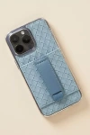 Walli Faux Leather Iphone Case In Blue