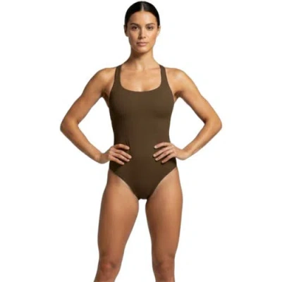 Wallien Nerida Scoop Neck Swimsuit In Brown