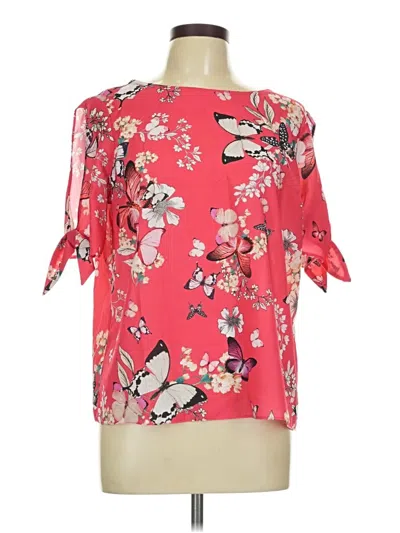 Wallis 3/4 Sleeve Blouse In Pink