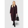 Wallis Petite Longline Belted Coat In Purple