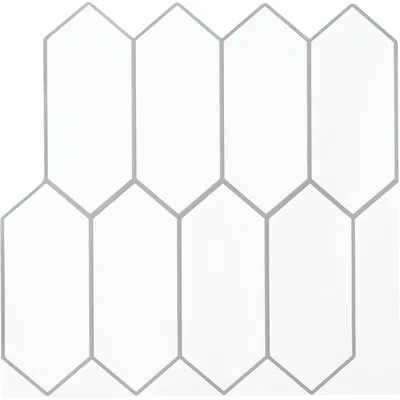 Wallpops 10" X 10" Vinyl Peel & Stick Subway Tile In Grey;white