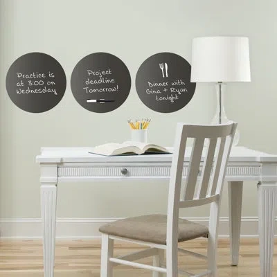 Wallpops 3-sheet Dry Erase Dot Chalkboard Wall Decal In Black