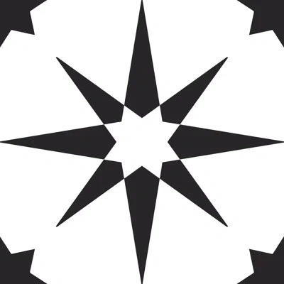 Wallpops Altair Peel And Stick 12" X 12" X 0.06mm Vinyl Tile In Black,white