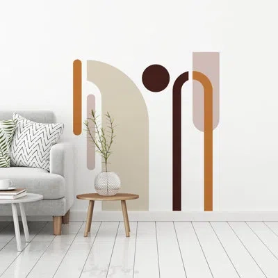 Wallpops Arch Support Modular Mural Peel And Stick Wall Decals In Brown;pink;orange;tan