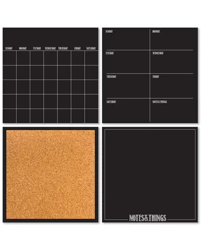 WALLPOPS WALLPOPS BLACK 4PC ORGANIZER KIT