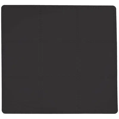 Wallpops Black Puzzle Interlocking Floor Tiles