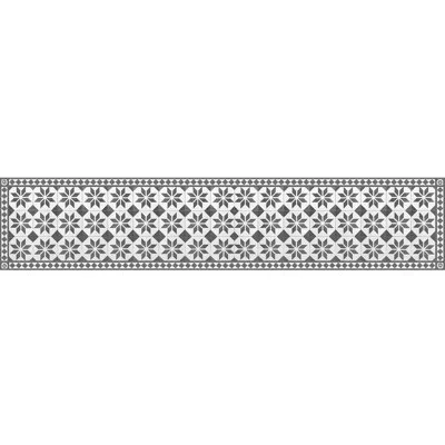 Wallpops Carpet Runner 94.5'' X 19.7" X 0.3 Mm Vinyl Plank In Black And White